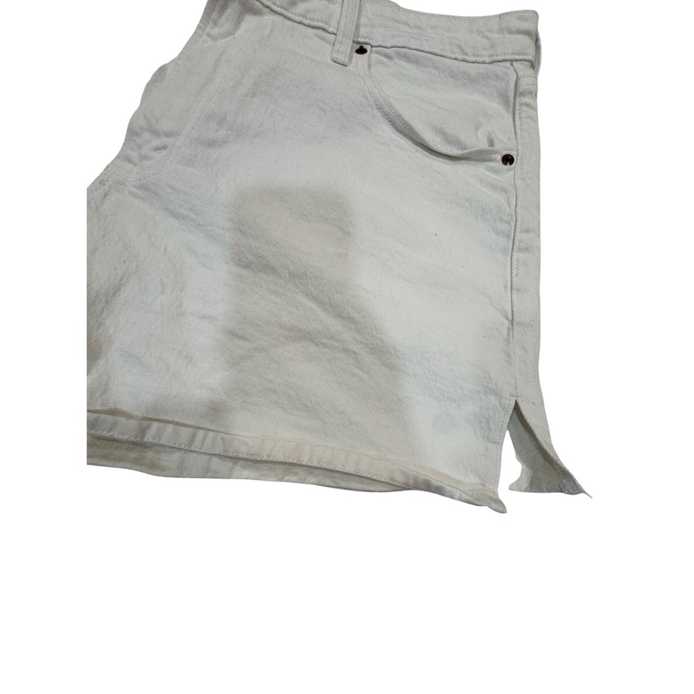 Abercrombie & Fitch The Dad Short Curve Love High Rise 32 White Womens - Picture 7 of 8